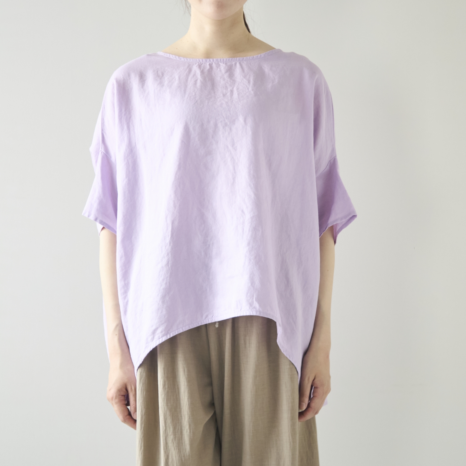 Kilka/涼しくて袖口から下着が見えにくいオーバーブラウス　リネン100